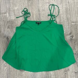 Topshop Emerald Green Tie-Strap V-Neck Cami